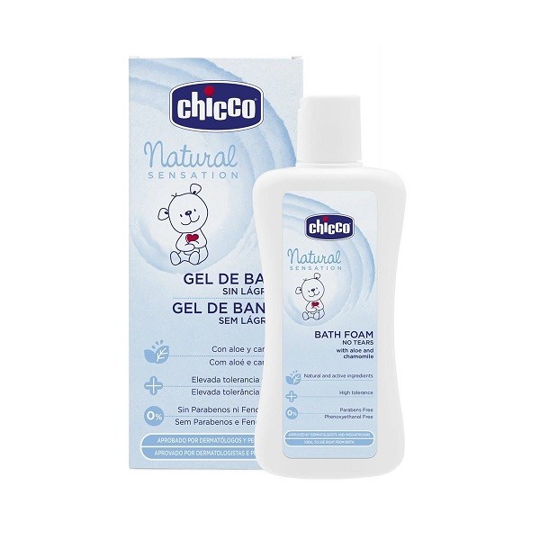 CHICCO NATURAL SENS GEL DOUCHE ET SHAMPOOING SANS LARMES 0M+ 200ML