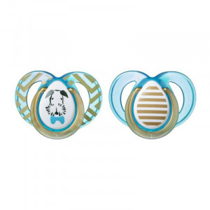TOMMEE TIPPEE 2 SUCETTES MODA FILLES 6-18M
