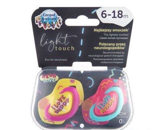 CANPOL BABIES SUCETTE UNIVERSELLE 6-18M NEON LOVE