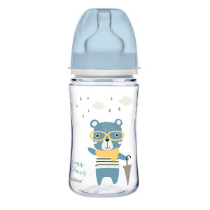 CANPOL BABIES BIBERON ANTICOLIQUE COL LARGE BONJOUR PARIS 240ML PP
