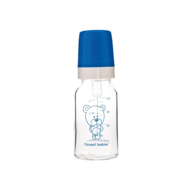 CANPOL BABIES BIBERON VERRE 120ML TETINE SILICONE 3M+