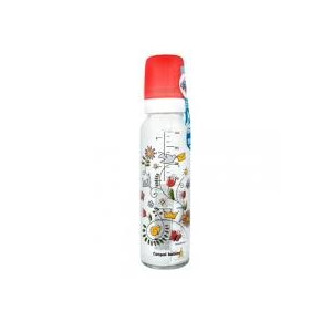 Biberon verre decore 240ml BPA0% TETINE SELICONE