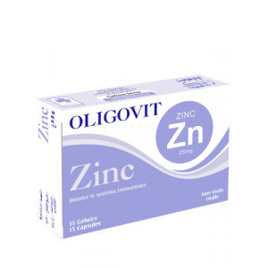 OLIGOVIT ZINC 25MG 15 GELULES