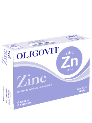 OLIGOVIT ZINC 25MG 15 GELULES