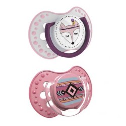 CANPOL BABIES 2 SUCETTES INDIAN SUMMER ROSE 0-3 MOIS