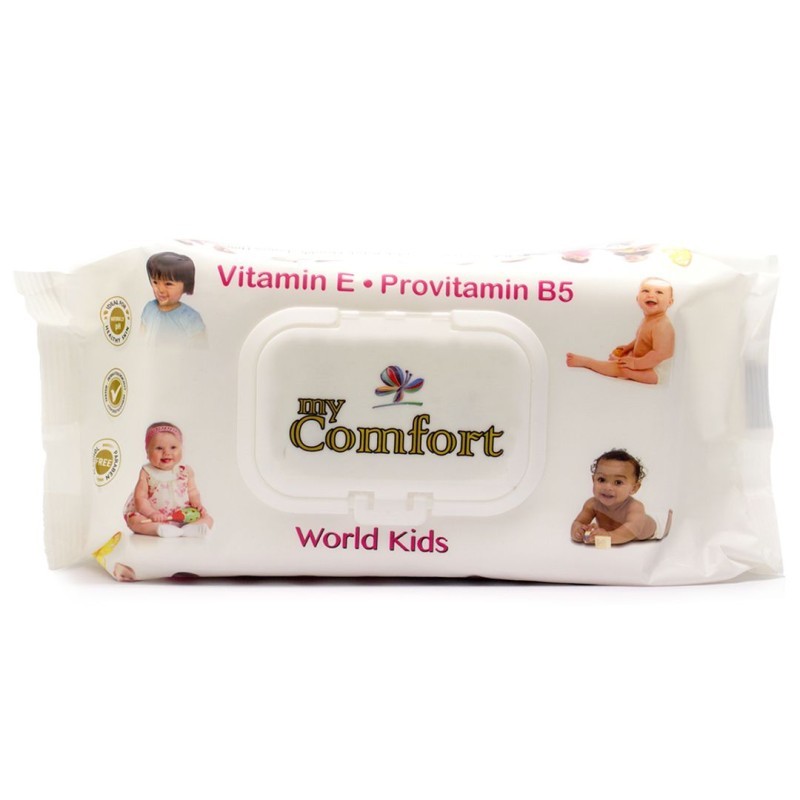 MY COMFORT PREMIUM LINGETTES BEBE VITAMINE E + B5, 80 PIECES PHARMASHOP