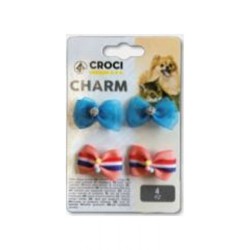 CROCI BOWS FOR DOGS WITH CLIP 4 PCS