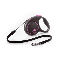FLEXI LAISSE BLACK DESIGN CORDON M 5M