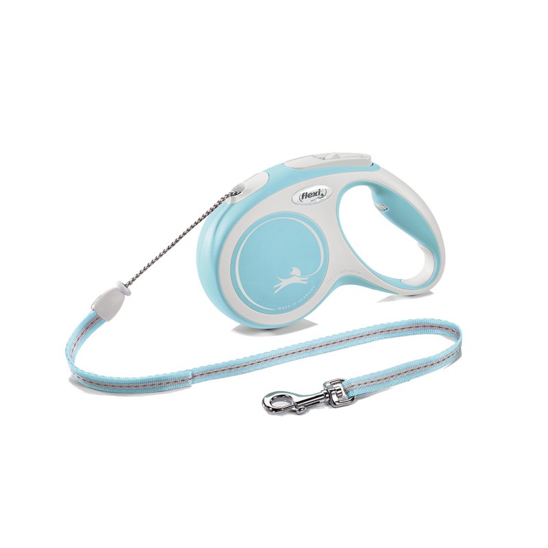 FLEXI LAISSE NEW COMFORT CORDE T3 M 5M BLEU CLAIR-pharmashop