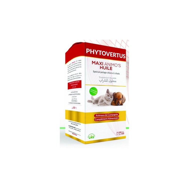 MAXI ANIMOS HUILE SPÉCIALE PELAGE POUR CHIEN&CHAT  150ML