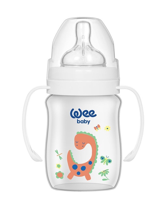 WEE BABY BIBERON CLASSIC PLUS COL LARGE PP AVEC POIGNEE 0-6M 250ML-pharmashop