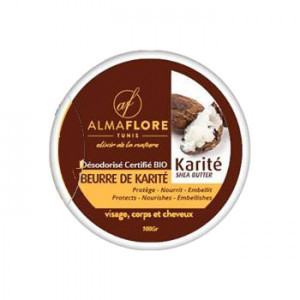 ALMAFLORE Beurre de Karité Désodorisé CERTIFIE BIO, 100g