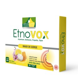 ETNOVOX MAUX DE GORGE MIEL CITRON 16 COMPRIMES PHARMASHOP