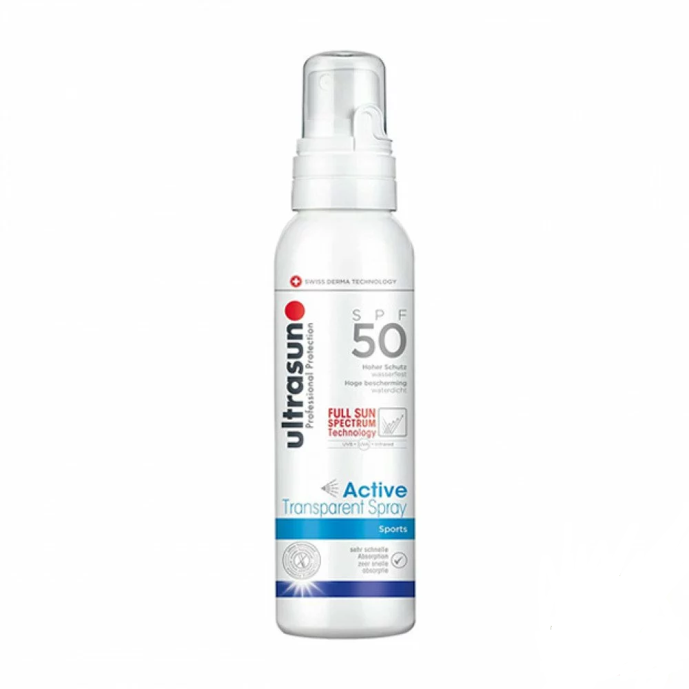 ULTRASUN ACTIVE TRANSPARENT SPRAY SPF50 150ML PHARMASHOP
