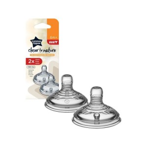 TOMMEE TIPPEE CLOSER TO NATURE 2 TETINES PREPARATION EPAISSE 6M+ PHARMASHOP