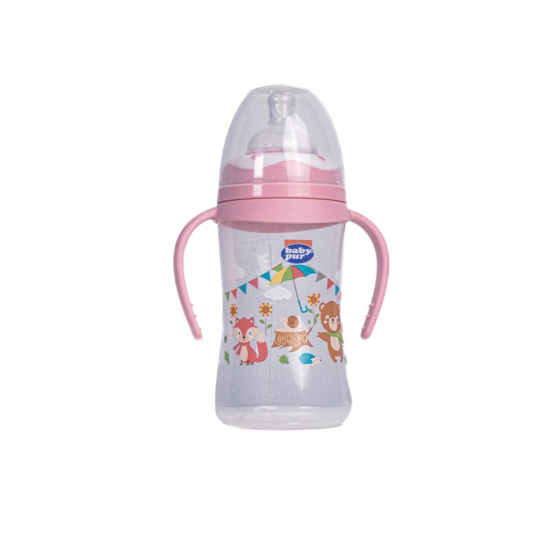 BABY PUR BIBERON COL LARGE AVEC ANSES 250ML