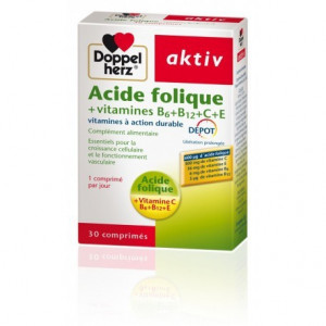 AKTIV ACIDE FOLIQUE VITAMINES B+C+E , 30 Comprimés