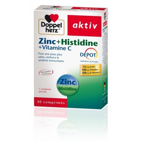 AKTIV ZINC+HISTIDINE+VITAMINE C, 30 Comprimés