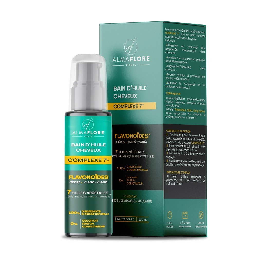 ALMAFLORE BAIN HUILE POUR CHEVEUX 100ML-pharmashop