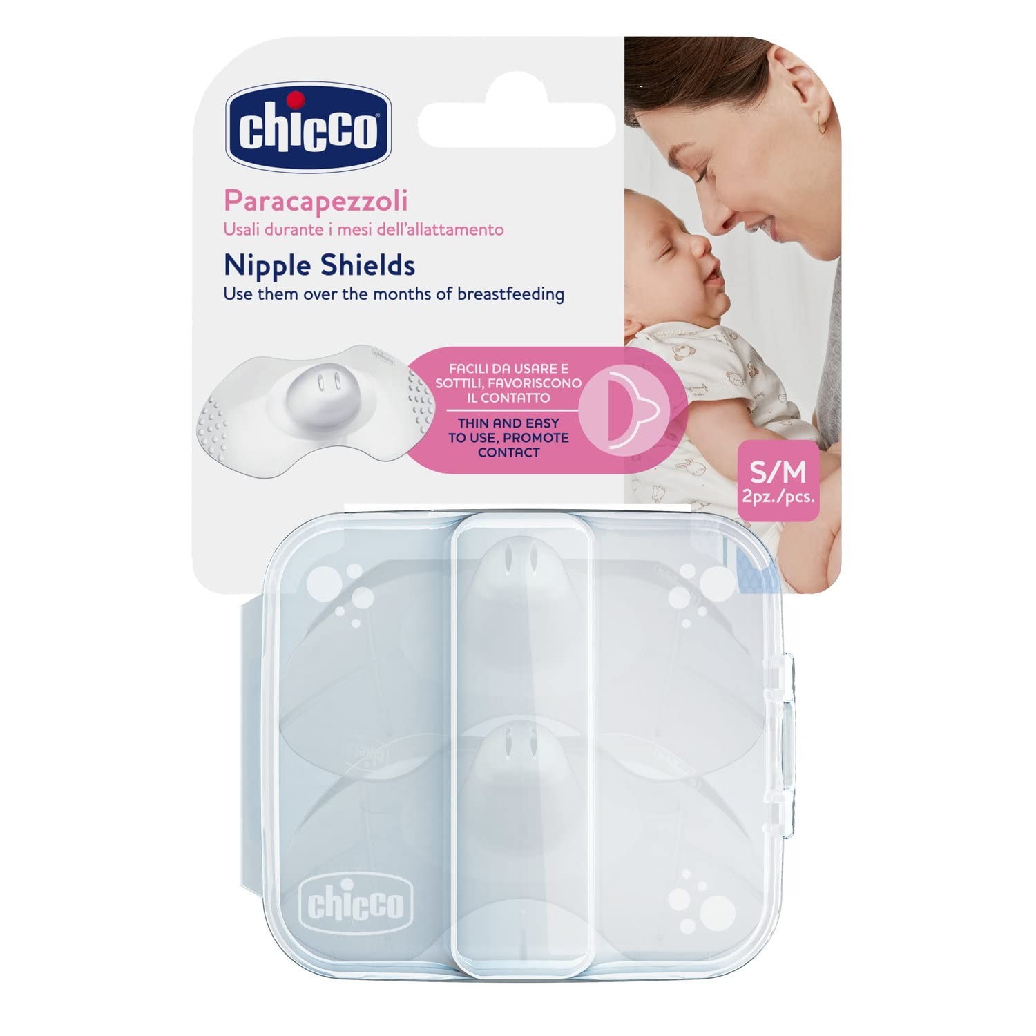 CHICCO 2 BOUTS DE SEINS EN SILICONE S/M-pharmashop