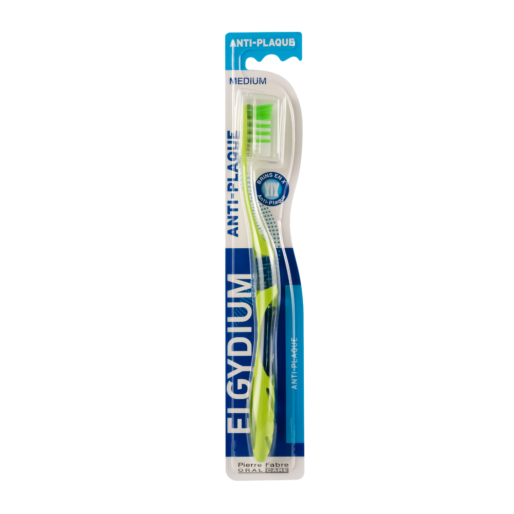 ELGYDIUM BROSSE A DENTS ANTI PLAQUE MEDIUM-pharmashop