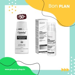B.P CLARENIA CREME ECLAIRCISSANTE RENOVATRICE SPF20 PEAU MIXTE A GRASSE+GEL ZONE INTIME (-50%)