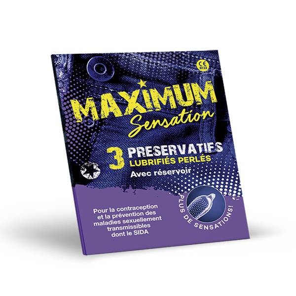 MAXIMUM SENSATION PRESERVATIF BT/3-pharmashop
