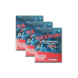 MAXIMUM PRESERVATIF PARFUM FRAISE BT/3-pharmashop