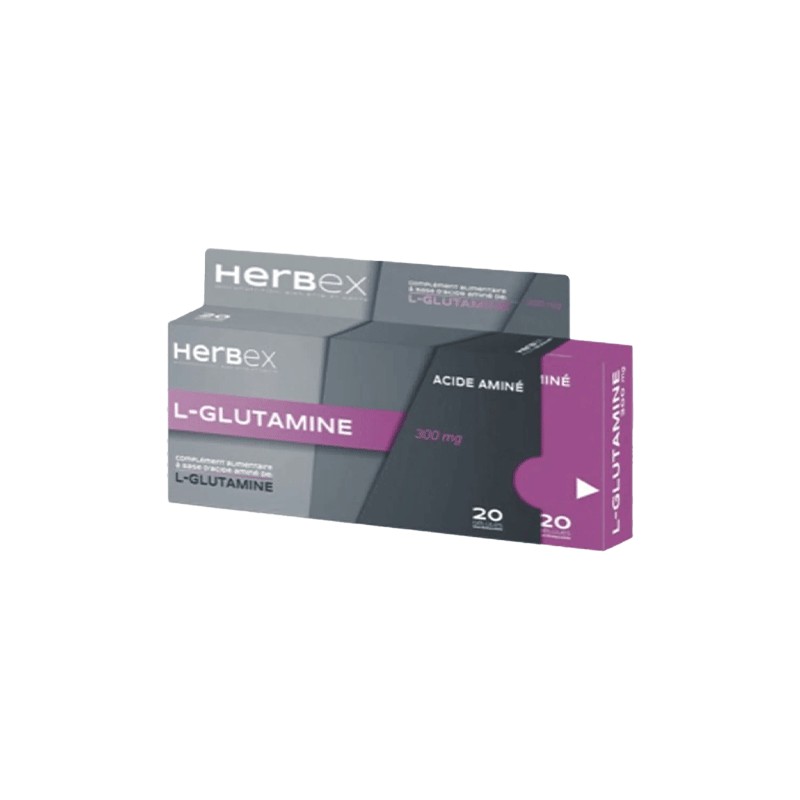 HERBEX L-GLUTAMINE 300MG 20 GELULES-pharmashop