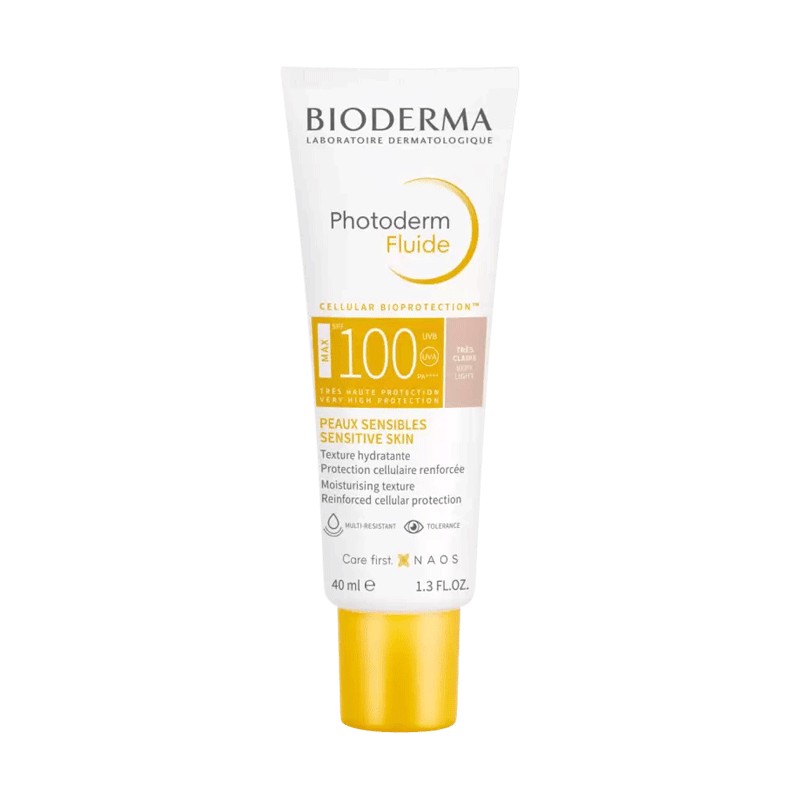 BIODERMA PHOTODERM FLUIDE MAX TEINTE TRES CLAIRE SPF100 40ML-pharmashop