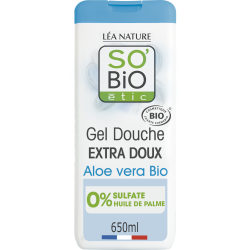 SO BIO GEL DOUCHE EXTRA DOUX A L'ALOE VERA BIO 650ML