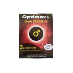 OPTIMAX PRESERVATIF FRAISE BT/03-pharmashop