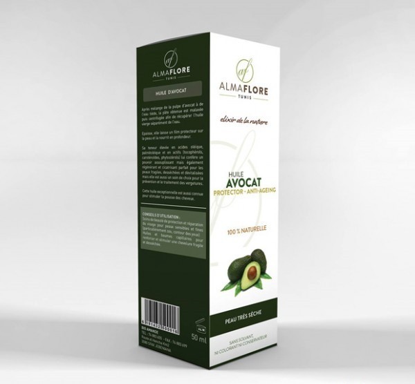 ALMAFLORE Huile d'Avocat, 50ML