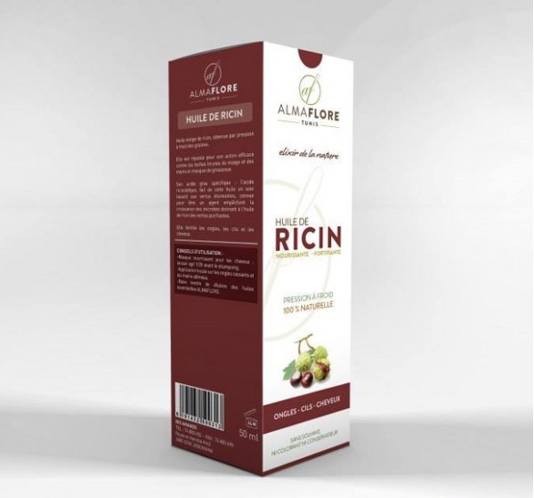 ALMAFLORE HUILE DE RICIN BIO, 50ML-pharmashop
