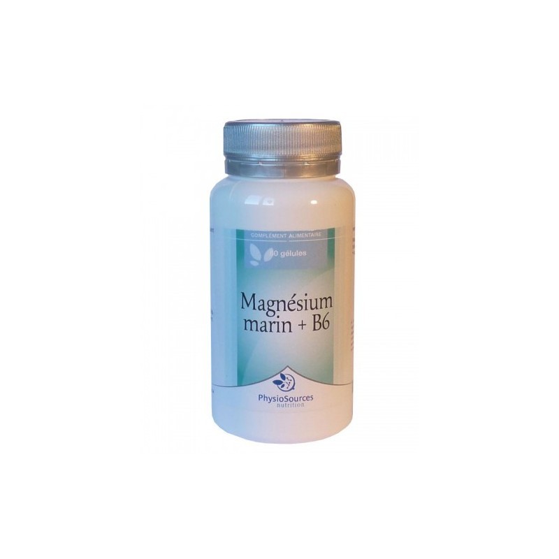PHYSIOSOURCES MAGNESIUM MARIN+VIT B6 60 GELULES-pharmashop