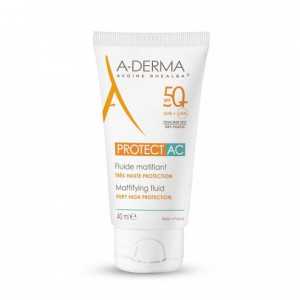 A-DERMA PROTECT AC FLUIDE MATIFIANT SPF50+ 40ML-pharmashop