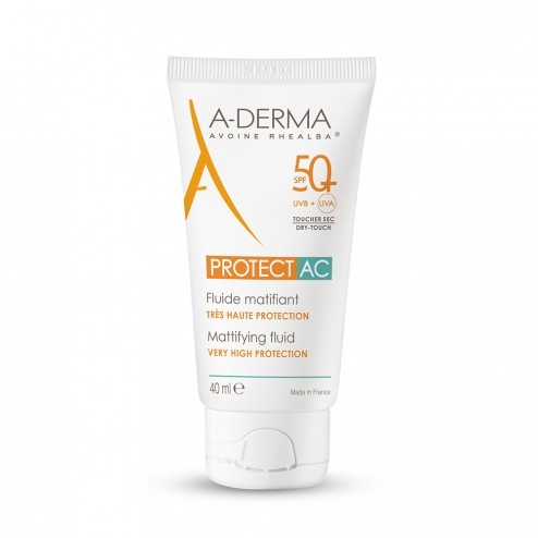 A-DERMA PROTECT AC FLUIDE MATIFIANT SPF50+ 40ML-pharmashop