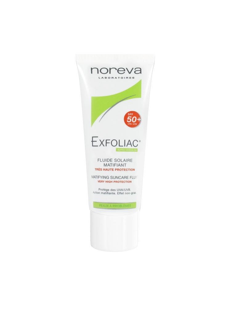 NOREVA EXFOLIAC Fluide solaire matifiant SPF50, 40ml