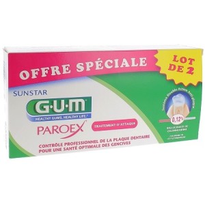 GUM  PAROEX GEL DENTIFRICE - LOT DE 2X75 ML