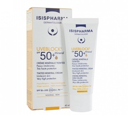 ISISPHARMA UVEBLOCK CREME MINERALE TEINTEE SPF50+ MINERAL 40ML