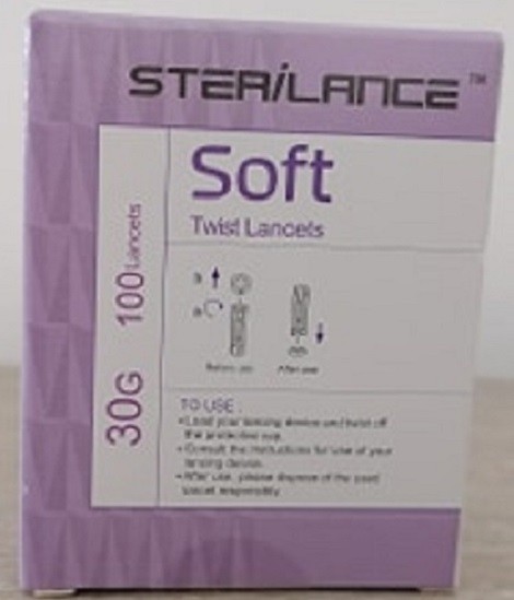 STERILANCE SOFT TWIST BLOOD LANCET 100